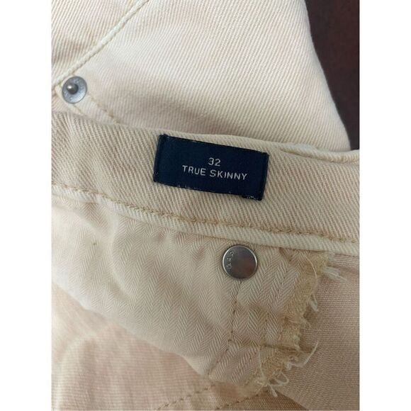 Gap True Skinny Ivory Colored Pants Size 32 - Picture 6 of 10